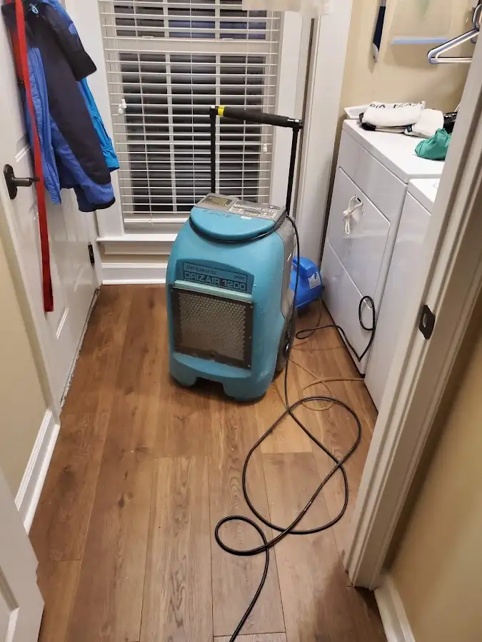 Commercial dehumidifier deployed for Flood Damage Cleanup in Erwin